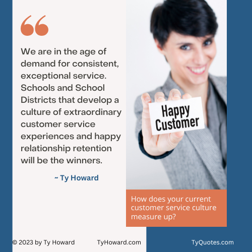 Exceptional Customer Service is Expected Quote by Ty Howard Organizational Development Consultant from Baltimore Maryland